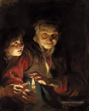 scène de nuit 1617 Peter Paul Rubens Peinture à l'huile